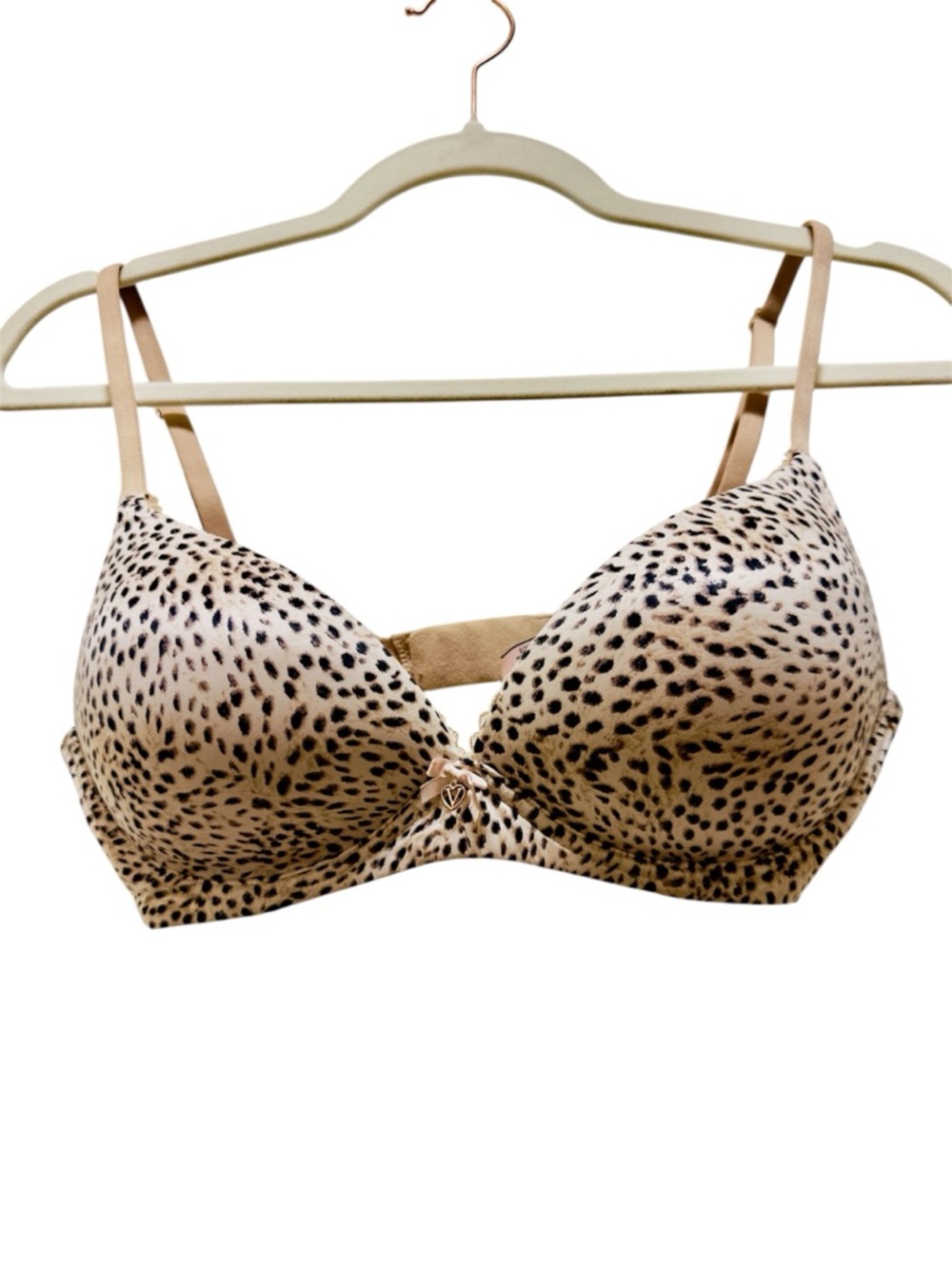 Victoria's Secret Leopard Print Push-Up Bra - Beige & Black